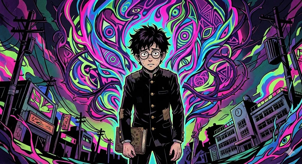 主人公・オカルンの「変身」と「ペルソナ召喚」のシンクロ