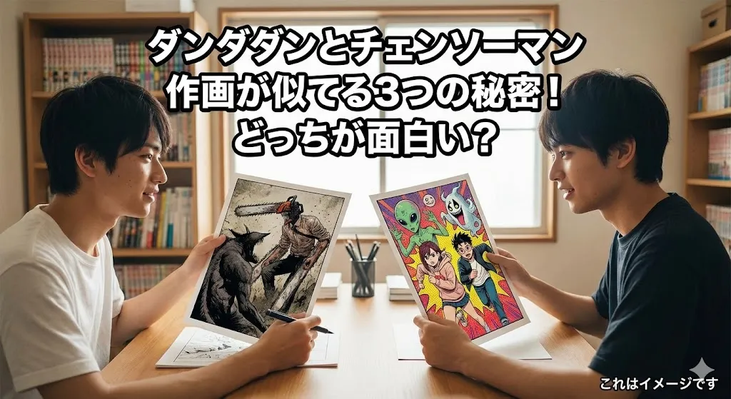 ダンダダンとチェンソーマンはどっちが面白い？作画が似てる理由と元アシスタントの3つの秘密！アイキャッチ